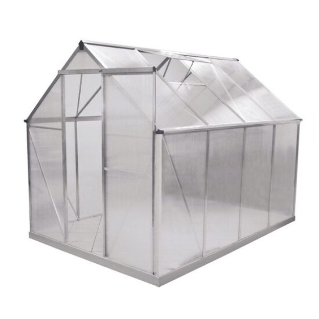 Sera pentru gradina HECHT GreenHouse I, 250 x 190 x 195 cm, cadru de aluminiu, folie policarbonat, suprafata 4.93 mp