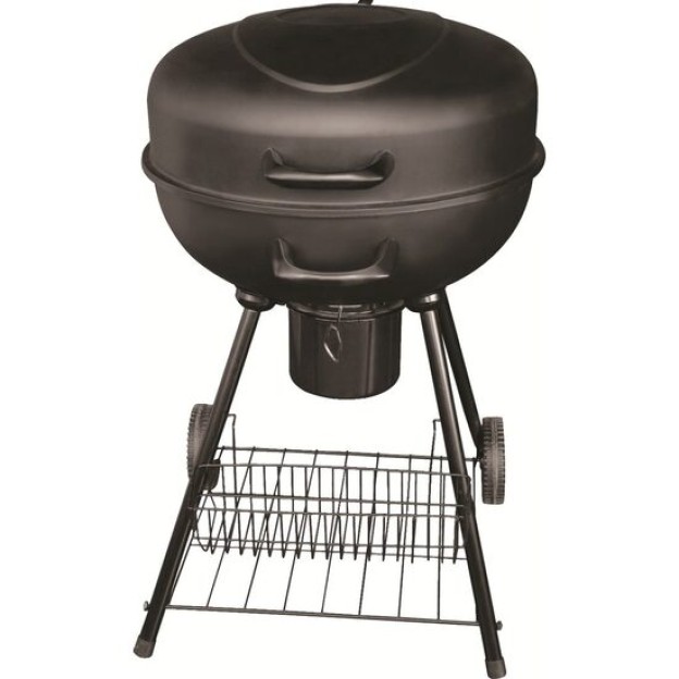 Gratar de gradina HECHT Merida, diametru 53.3 cm, din otel inoxidabil, cu roti