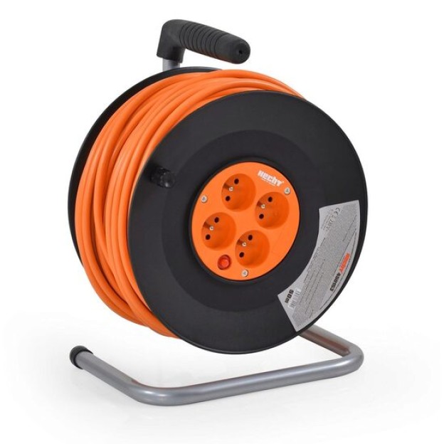 Rola cu prelungitor de curent HECHT 450153, lungime 50 m, 4 prize