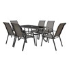 Set mobilier pentru gradina HECHT Honey Set 6, aluminiu/sticla, masa 150 x 90 x 72 cm, 6 x scaune 58 x 74 x 97 cm