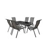 Set mobilier pentru gradina HECHT Honey Set Maxi, aluminiu/sticla, masa 168 x 97 x 72 cm, 6 x scaune 57 x 86 x 111 cm