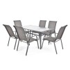 Set mobilier pentru gradina HECHT Sofia Set 6, masa cu 6 scaune, schelet metalic