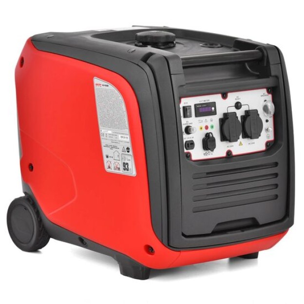 Generator invertor HECHT IG 4500, max 4 kW, motor benzina 4T, 223 CC, 2 x priza 230 V, 1 x 12 V, 2 x USB 5V
