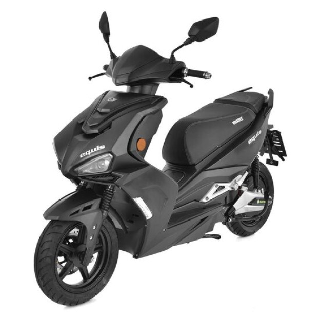Scuter electric HECHT Equis Black, acumulator 72 V, 20 Ah, motor 1800 W, viteza maxima de 45 km/h, autonomie 65 km, negru