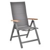 Scaun pentru gradina si terasa HECHT Montana Chair, structura din otel-aluminiu si lemn de salcam, greutate maxima suportata 120 kg, 69 x 59 x 111.5 cm