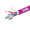 Cablu FTP cat.6 cupru integral 0,56 23AWG LSZH FLUKE PASS violet rola 305ml TED Wire Expert TED002433 BBB
