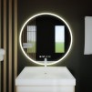 Oglinda LED touch cu sistem dezaburire si ceas 60x60cm AT1CT-IM1P-RS1S-D030/6