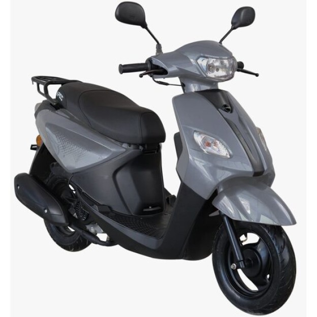 Scuter pe benzina, PS3, viteza maxima 45 km pe ora, 49 cc, Gri, Permis A1 sau B