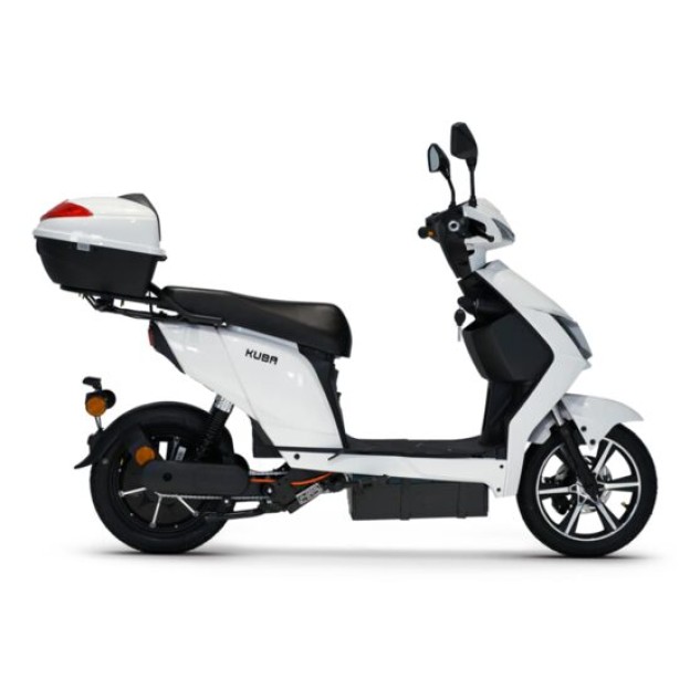 Scuter electric KUBA Eco Rider MQ, autonomie 60 km viteza maxima 25 km/h putere 800W acumulatori 60V/20Ah, alb, nu necesita permis