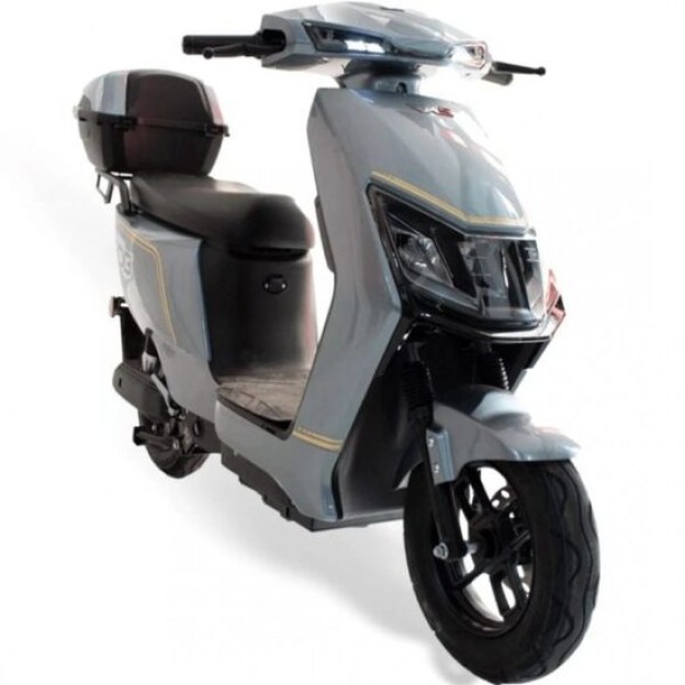 Scuter electric Kuba RE1500, Motor 1000W, 2 Locuri, 45 km/h , Acumulator 60V 20Ah, Autonomie 60 - 70km, Bord digital, Gri