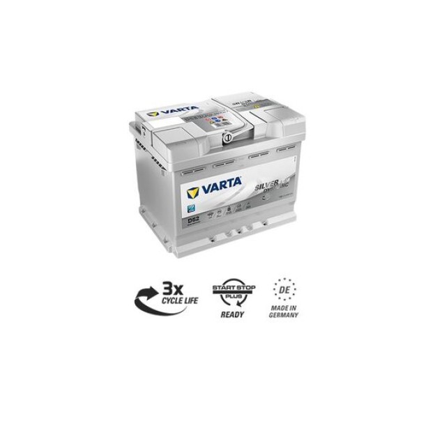 Baterie Auto 12V 60Ah cu Start Stop, Pornire 680A, Dimensiuni 242 x 175 x 190 mm Borna+ Dreapta Varta 560901068