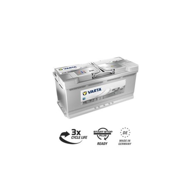 Baterie Auto 12V 105Ah cu Start Stop, Pornire 950A, Dimensiuni 394 x 175 x 190 mm Borna+ Dreapta Varta 605901095