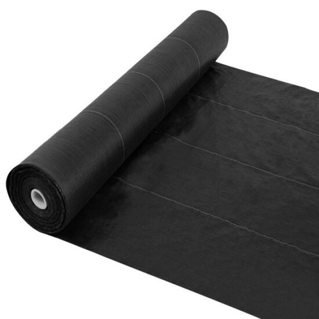 Plasa antiburuieni 2.0 x 100 m, negru, 50% reciclat DSH 241468