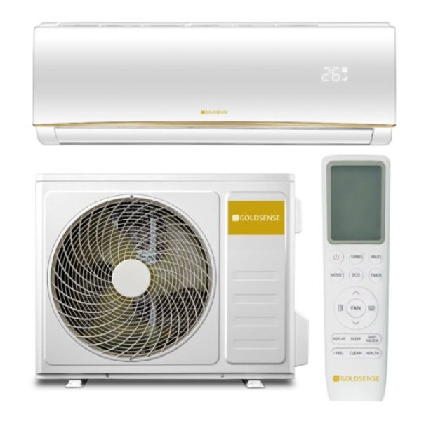 Aparat aer conditionat Goldsense ELITE, 24000 BTU/h, WiFi inclus, KIT Montaj inclus, filtru carbon, auto curatare, smart Air Flow, I Feel