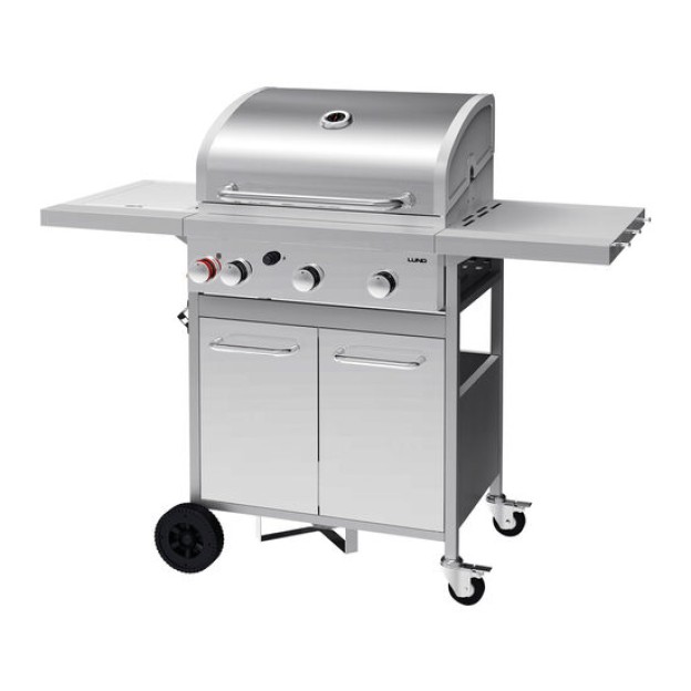 Grătar gaz 3+1 12.8kw, suprf gătit fontă Lund 99654