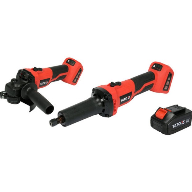 Set 18v-polizor unghiular + drept, 1x4ah Yato YT-828296