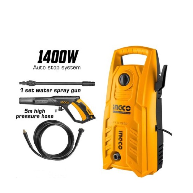 Aparat de Spalat cu Presiune turbojet 1400W 130bar, Ingco HPWR14008