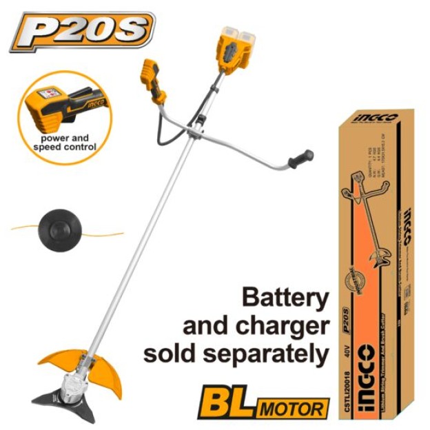 Motocoasa trimmer electric 40V brushless, 7500rpm, fara acumulator INGCO CSTLI20018