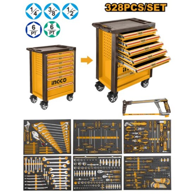Dulap de Scule Auto 7 Sertare 328piese INGCO HTCS273281