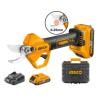 Foarfeca electrica pentru gradina 20V cu 1 acumulator si Geanta - motor fara perii Ingco CSSLI202581
