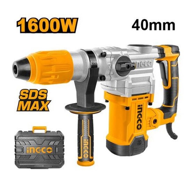 Ciocan Rotopercutor 1600W, 10J, 3850bpm, 630rpm, SDS MAX, perii zerva Ingco RH1600388