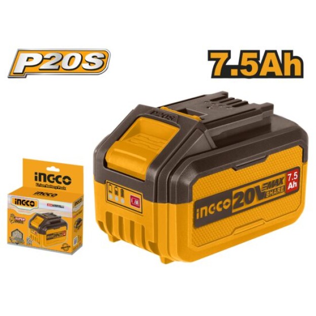 Baterie (Acumulator) 20V 7.5Ah seria P20S, Ingco FBLI2075