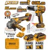 Masina de gaurit + Polizor unghiular flex cu 2 acumulator 2/4AH si incarcator bormasina P20S Ingco CKLI20273E