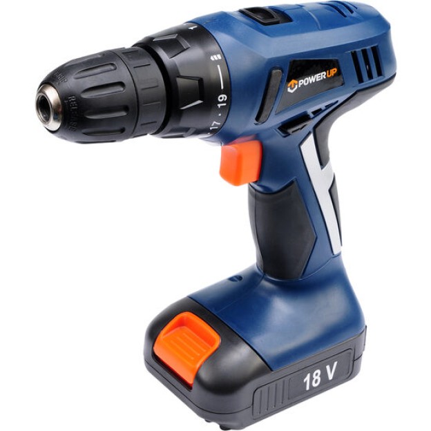 Autofiletantă cu doi acumulatori Li-Ion 18V, 21 Nm + accesorii PowerUp 78973