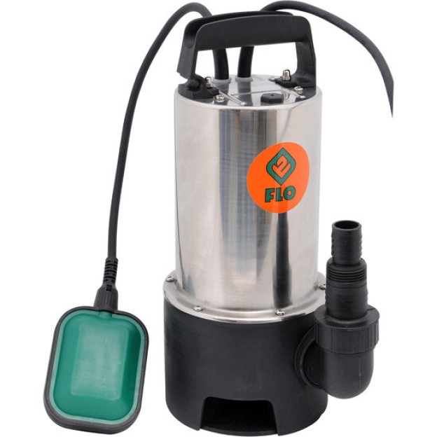 Pompă submersibilă 1100W-15500L/H din oțel pentru apă murdară Flo 79899