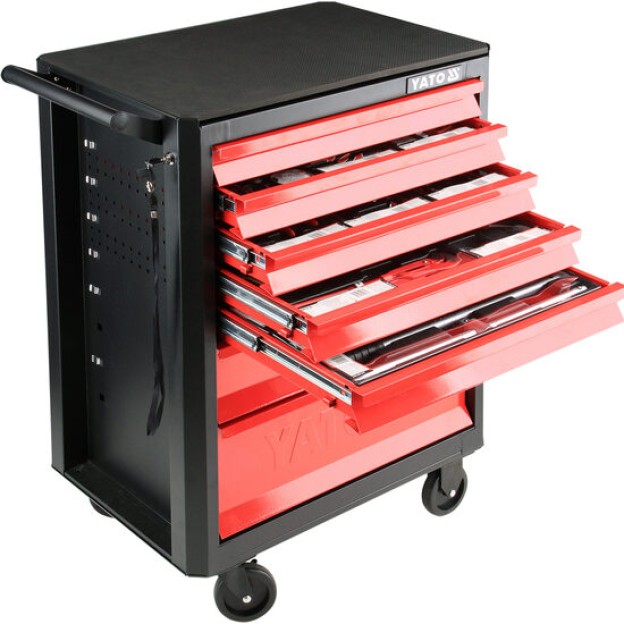 Dulap cu scule profesional 7 sertare echipat complet cu 141 piese Yato YT-55291