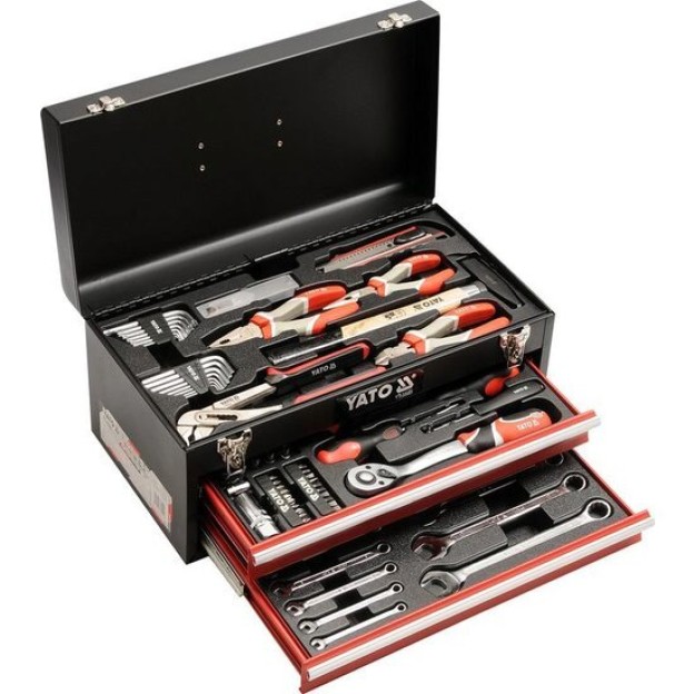 Trusa de scule profesionala in cutie metalica 80 piese Yato YT-38951